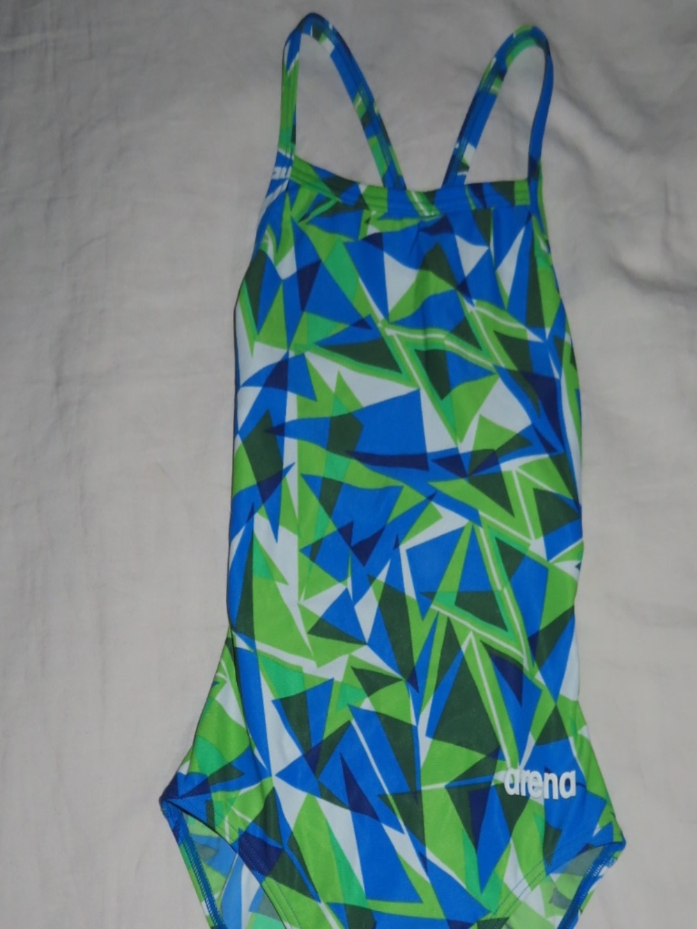 Arena green and blue stripped swimsuit